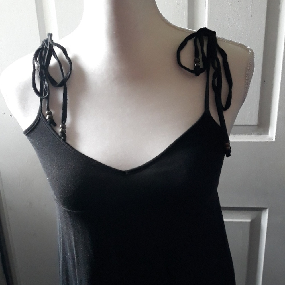 Black dress with shoulder ties - Picture 2 of 5